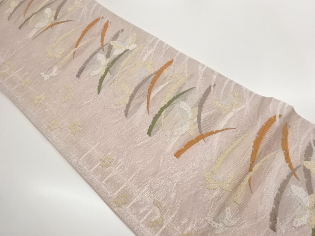 JAPANESE KIMONO / KIMONO FOR SUMMER: SNOW-CIRCLE / BUTTERFLY PATTERN W